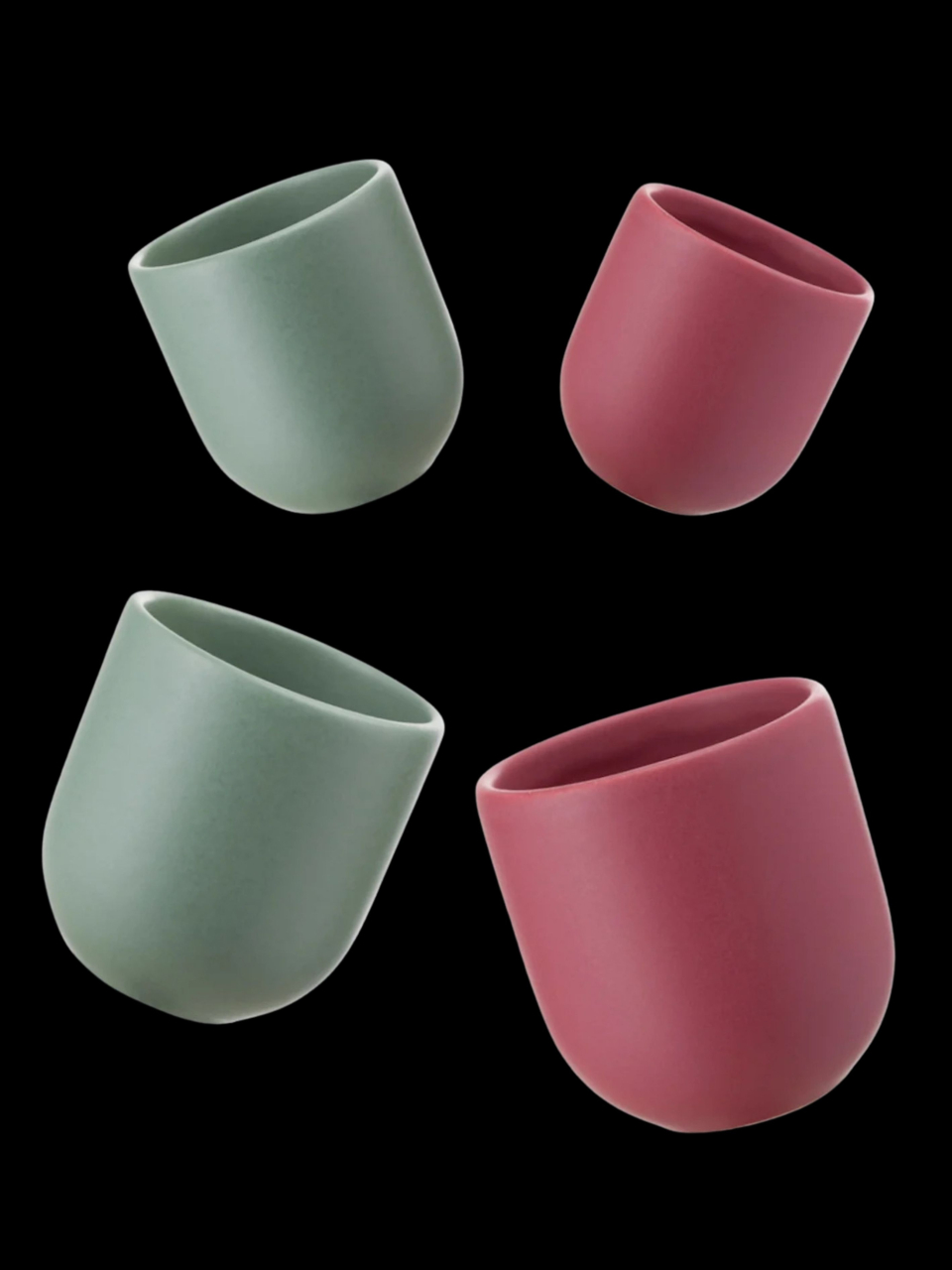 Set Cadou 4 Pahare Ceramică Novum Sãrbãtori (2 Pahare Rosii Mat 250ml, 2 Pahare Verzi Mentã Mat 250ml) [4]