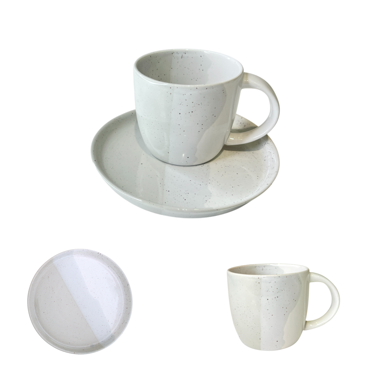 Set Cafea Canã și Farfurie Artizan Gri (1 canã 450ml, 1 farfurie 20cm) [4]