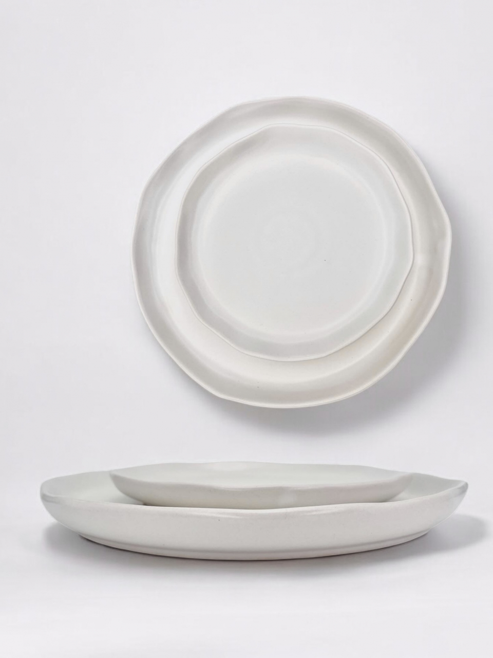 Set Farfurii 18 piese NOVUM Milk Foam (6 farfurii 26cm, 6 farfurii 21cm, 6 boluri 500ml, glazurat manual) LIVRARE FEBRUARIE 2025 [2]