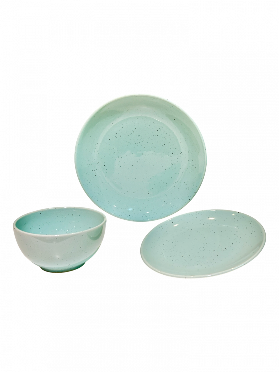 Set Farfurii 3 piese Mineral Aquamarine ( 1 Farfurie 26cm, 1 Farfurie 20cm, 1 Bol 480ml) [5]