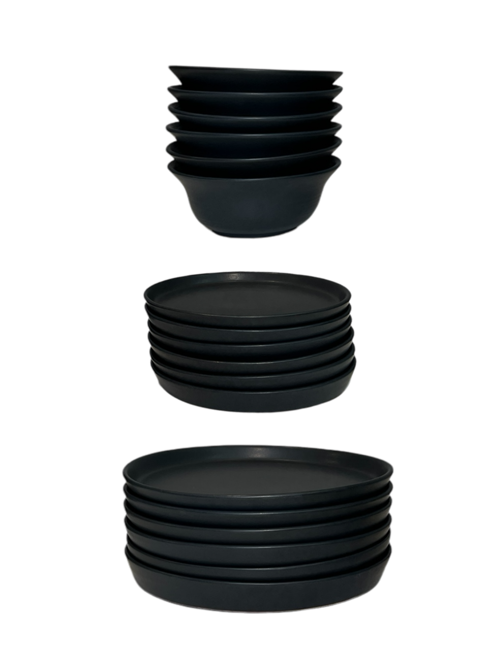 Set Farfurii Vulcano CARBON 18 piese (6 farfurii 25cm, 6 farfurii 20cm, 6 boluri 450ml) [5]