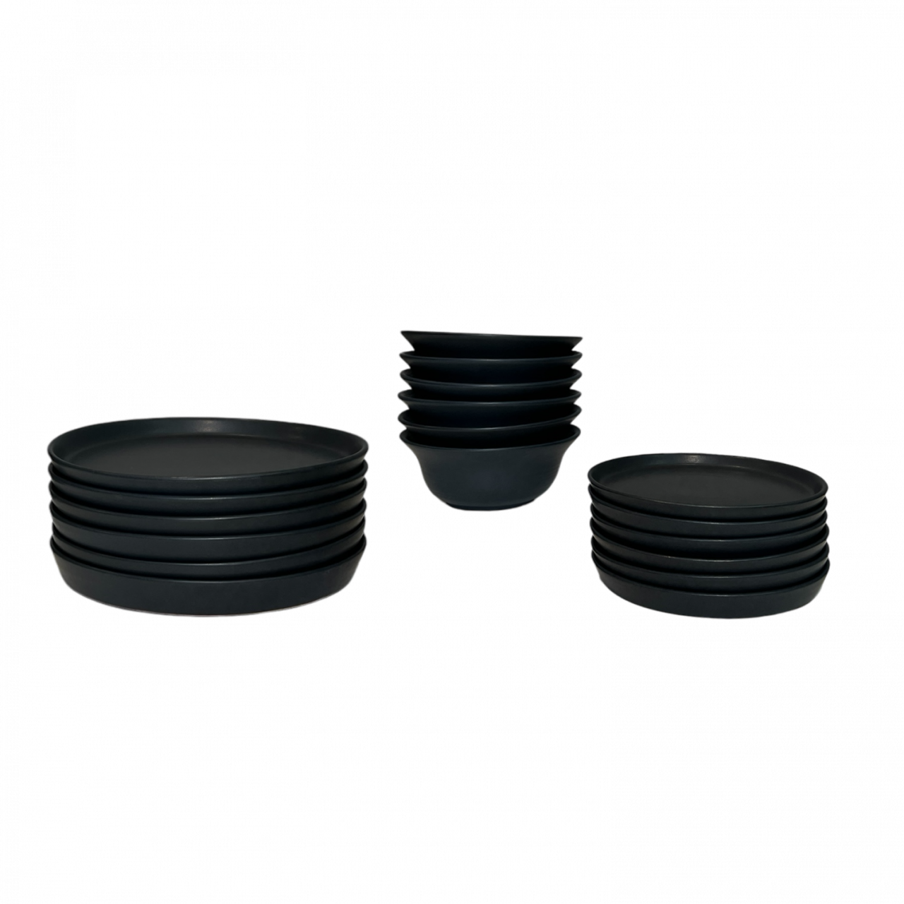 Set Farfurii Vulcano CARBON 18 piese (6 farfurii 25cm, 6 farfurii 20cm, 6 boluri 450ml) [4]
