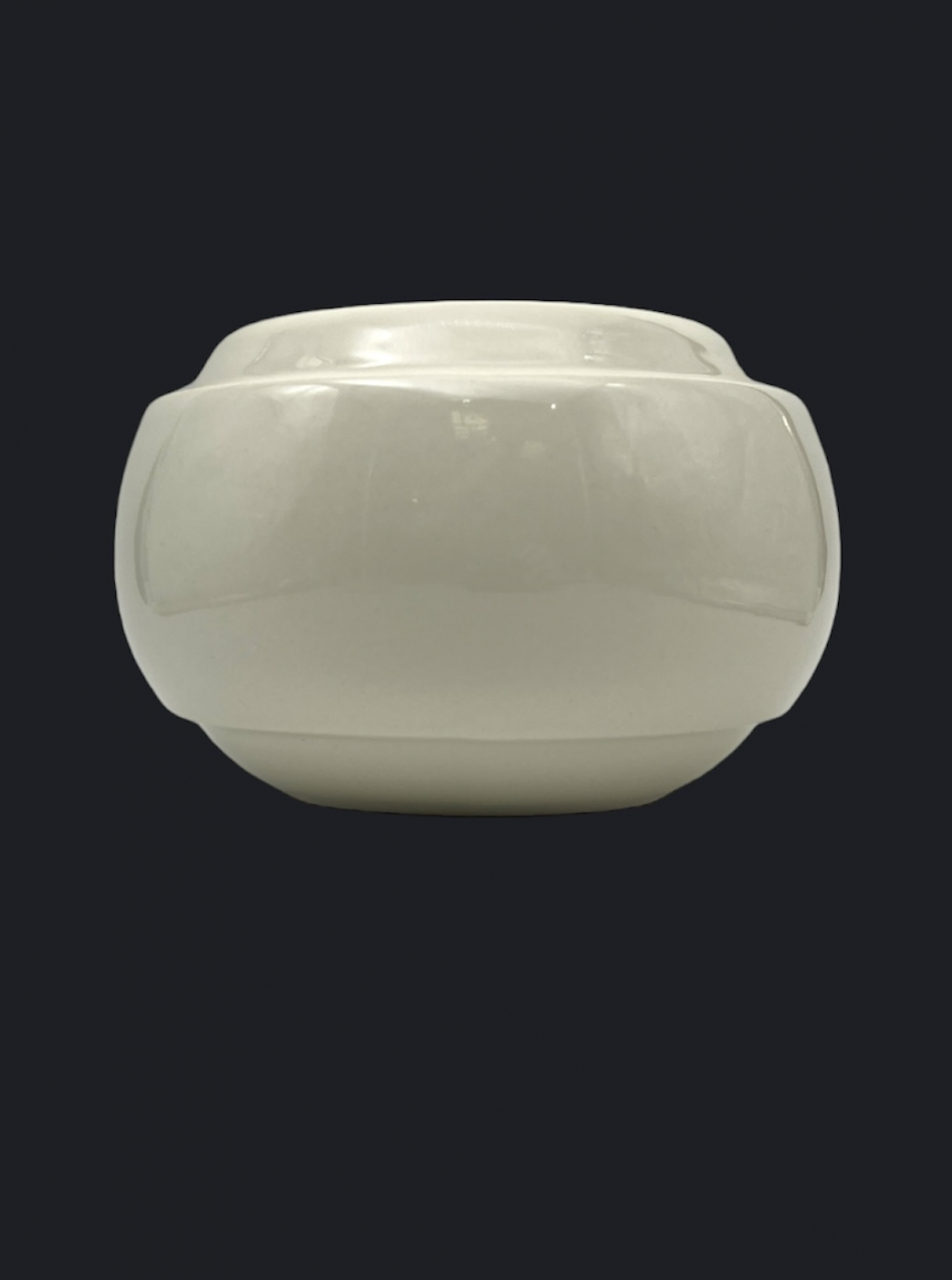 Vaza / Ghiveci Alb-Olive (20cm diametru, 14cm inaltime) [2]