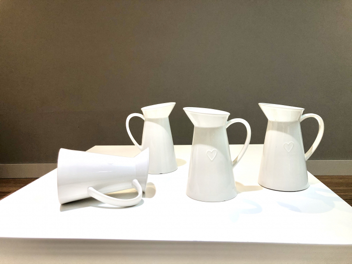 Vazã tip Canã Love (30cm Albã, Carafã Lapte) [6]