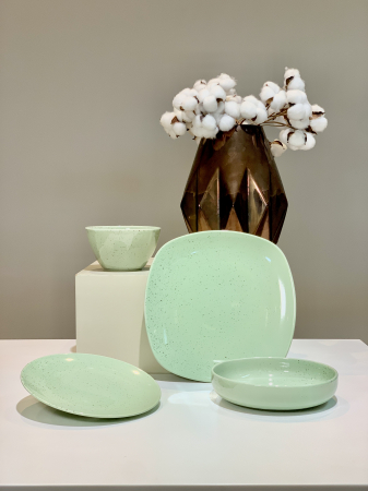 Set 4 Piese Mineral Verde Cu Picatele [0]