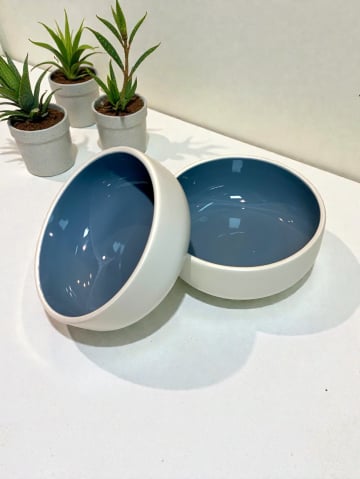 Boluri - Bol COLORAT Indigo (Alb Perlat Mat Exterior, Indigo Lucios Interior)