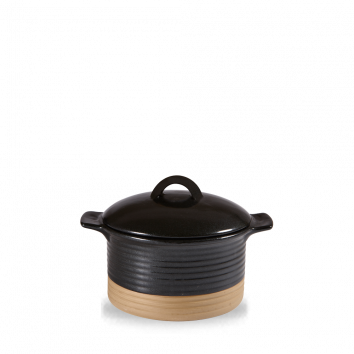 Bol Mic cu Capac Heritage (Negru Metalizat  350ml) Termorezistent [0]