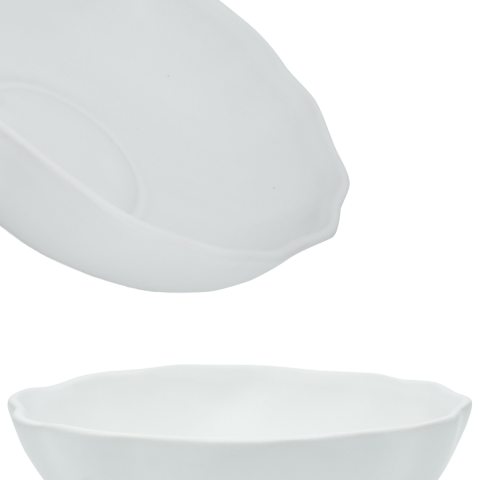 Bol Mare Salatiera NOVUM alb mat Milk Foam 21,5cm diametru, 7cm inaltime, 1000ml  (gresie ceramica glazurata manual) [2]