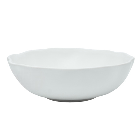 Bol Mare Salatiera NOVUM alb mat Milk Foam 21,5cm diametru, 7cm inaltime, 1000ml  (gresie ceramica glazurata manual) [1]