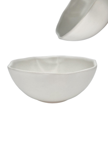 Bol NOVUM alb mat Milk Foam 15,5cm diametru, 7cm inaltime, 500ml  (gresie ceramica glazurata manual) [1]