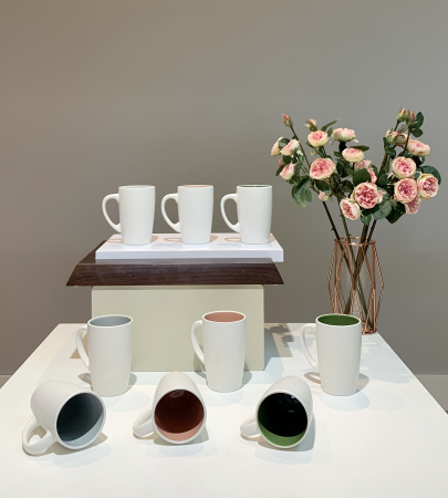 Cană Ceramică LOVE Latte (Alb Perlat Mat+Gri) 400ml [1]