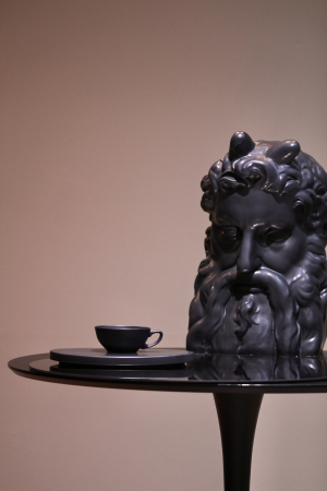 Ceascã Vulcano Adora, 250ml,  Negru Mat Carbon Indigo (ceai, cappuccino, flat white) Design Special [0]