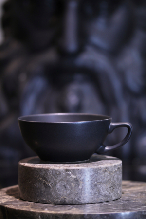 Ceascã Vulcano Adora, 250ml,  Negru Mat Carbon Indigo (ceai, cappuccino, flat white) Design Special [1]