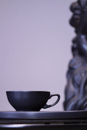 Ceascã Vulcano Adora, 250ml,  Negru Mat Carbon Indigo (ceai, cappuccino, flat white) Design Special [4]