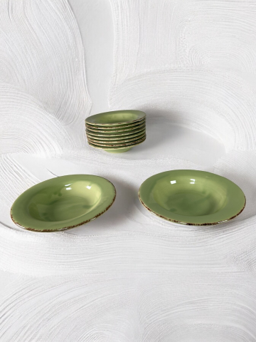 Farfurie adâncã Glaze Verde 21cm (Glazurare Manualã) [4]
