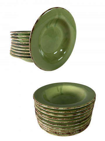 Farfurie adâncã Glaze Verde 21cm (Glazurare Manualã) [3]