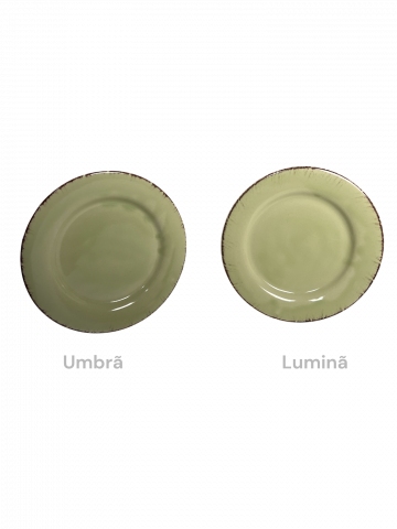 Farfurie Desert Glaze Verde-Lemon 20cm (glazurat manual) [5]