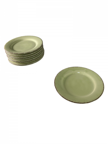 Farfurie Desert Glaze Verde-Lemon 20cm (glazurat manual) [4]
