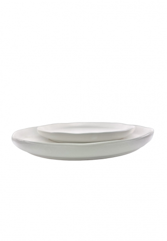 Farfurie Desert NOVUM alb mat Milk Foam 21cm (gresie ceramica glazurata manual) [1]