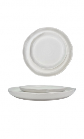 Farfurie Desert NOVUM alb mat Milk Foam 21cm (gresie ceramica glazurata manual) [3]