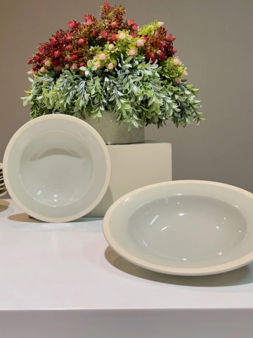 OUTLET -60% - Farfurie Paste Glaze Gri Antracit (26cm glazurat manual)