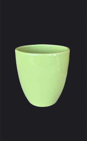 Obiecte Decorative - Ghiveci HOME Verde Lime (Diametru 13cm Inaltime 14cm) mască ceramică flori