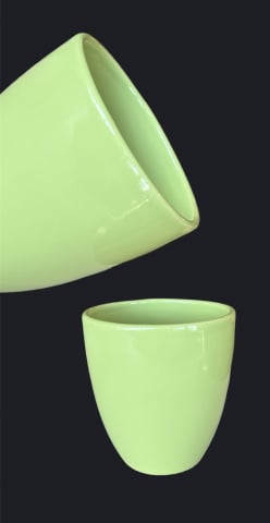 Ghiveci HOME Verde Lime (Diametru 13cm Inaltime 14cm) mască ceramică flori [1]