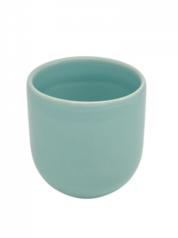 Black Friday 2025 - PAHAR CAFEA ALBASTRU DESCHIS (PANTONE Baby Blue , 250ML) GRESIE GLAZURATÃ MANUAL