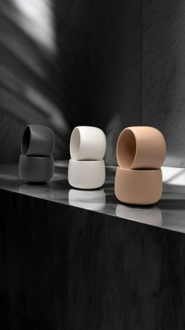 Pahar cafea NOVUM Margo Cappucino 330ml Flat White, Latte (Maro deschis Cacao cu Lapte) [5]