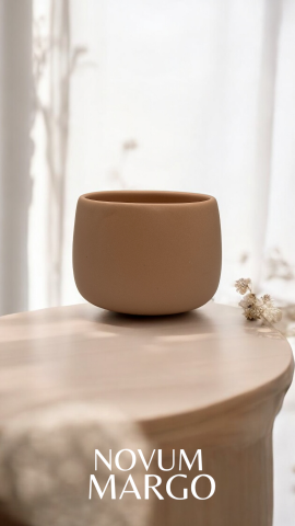 Pahar cafea NOVUM Margo Cappucino 330ml Flat White, Latte (Maro deschis Cacao cu Lapte) [3]