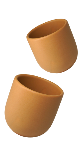 Pahar Cafea Novum (Ocru Galben Pal, 250ml) Gresie Glazuratã Manual [1]