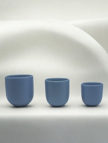 Căni & Cești - Pahar Cafea NOVUM Velaris Blue Moon 250 ml – Albastru Lunar Mat