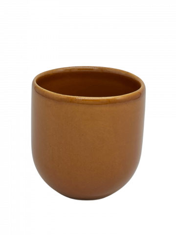 Căni & Cești - Pahar Cafea Novum Maro Teracotă  (Pantone Brown Leather, 250ml) Gresie Glazuratã Manual
