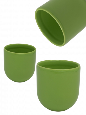 PAHAR CAFEA NOVUM VERDE DESCHIS (PANTONE Green Forest, 250ML) GRESIE GLAZURATÃ MANUAL [3]