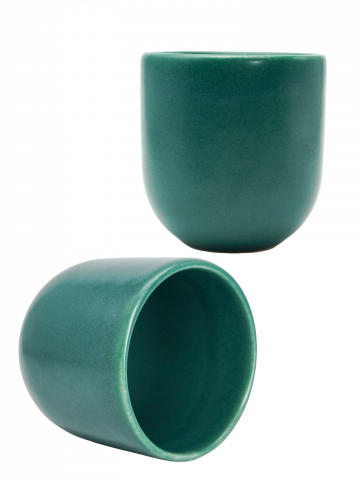 Pahar Cafea Novum Verde Emerald 250ml (Glazurat Manual) [2]