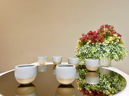 Pahar Ceramica Heritage Gri (Glazurat Manual) 300ml [1]