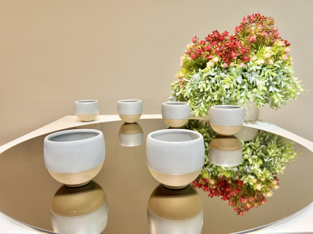 Pahar Ceramica Heritage Gri (Glazurat Manual) 300ml [4]