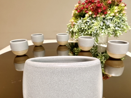 Pahar Ceramica Heritage Gri (Glazurat Manual) 300ml [2]