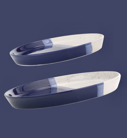 Set 2 Farfurii Artizan Albastru Arhitect ( 1 Farfurie 25 cm 1 Farfurie 20 cm ) [6]