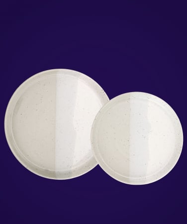 Set 2 Farfurii Artizan GRI Arhitect ( 1 Farfurie 25 cm 1 Farfurie 20 cm )