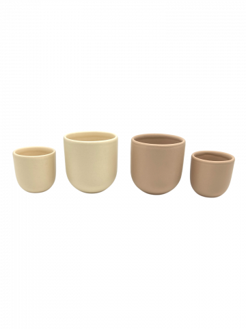 Set 4 Pahare Cafea Novum Margo Vanilie (2 pahare 80ml, 2 pahare 250ml) [6]