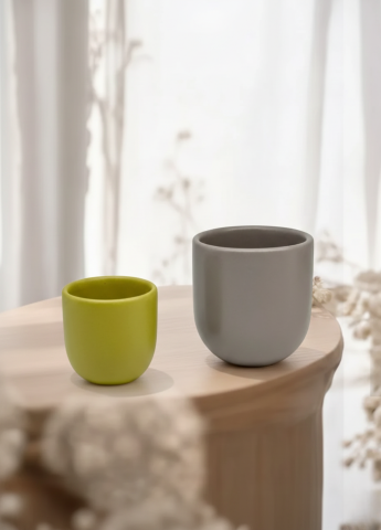 Cești Cafea Căni & Pahare - Set Cești Pahare Cafea NOVUM Springtime Gri Galben Verde