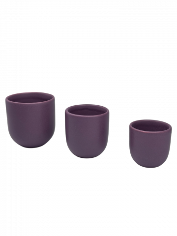 Set 3 Pahare Cafea NOVUM Velaris Purple Dynastia – Ceramică Mov Regal Mat [1]