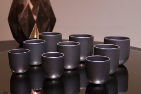 Pahar Ceramica Novum Vulcano 250ml, Negru Carbon Mat [4]