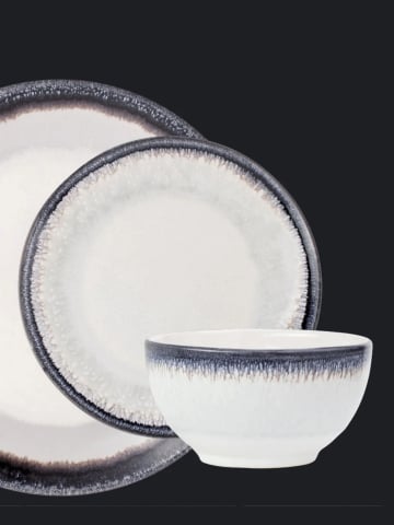 Set 3 Piese Antalis Grey (farfurie Mare, farfurie mica, bol), la comandă, 50 de seturi