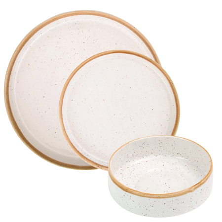 Set 3 Piese Sand Dune ( Farfurie 25 cm, Farfurie 20 cm, Bol 15 cm 400 ml )