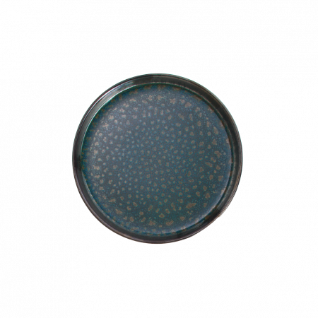 Set 108 Piese Verometal Glazura Albastru Verde Metalic Bronz Metalic Gri, Mat Argintiu ( Farfurie 25 cm, Farfurie 20 cm si Bol 450 ml ) [6]