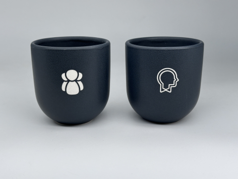 Set 30 Cesti Cafea tip Pahare NOVUM Gresie Glazurata, Diferite Marimi si Culori de Glazuri [5]