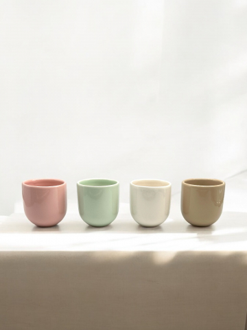 Căni & Cești - Set 4 Pahare Cafea Ceramicã NOVUM Springtime 250ml