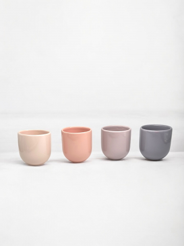 Căni & Cești - SET 4 PAHARE CAFEA CERAMICÃ NOVUM SPRINGTIME PASTEL 250ML